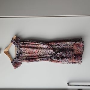 Kookai Silk Floral Ombre Pastel Cocktail Dress